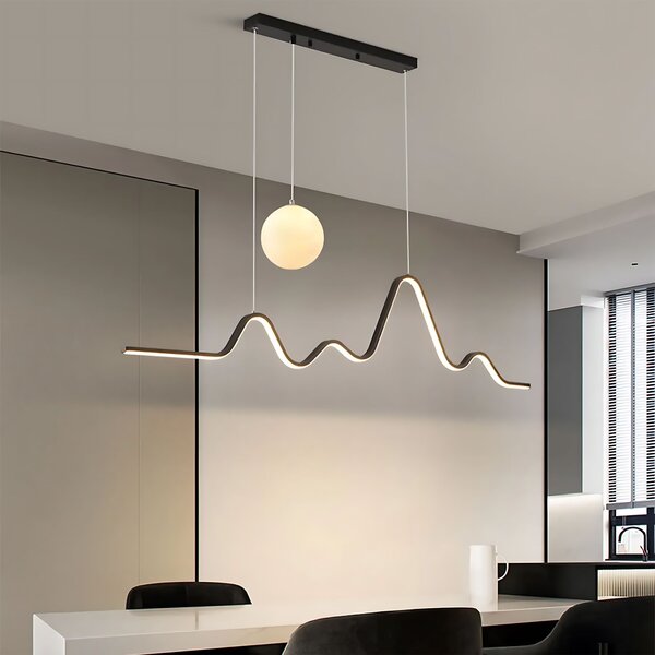 Toolight Toolight, LED závesné osvetlenie 120cm, 36W, 3000K, LHJ033-CP, čierna matná, OSW-60020