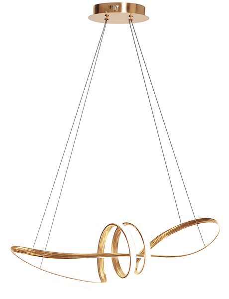 Toolight Toolight, LED závesné osvetlenie 120cm, 48W, 3000K, LHJ036-CP, zlatá, OSW-50016