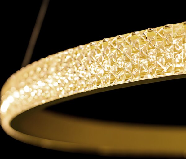Toolight Toolight, LED závesné osvetlenie, 38W, 3000K, LHJ044-CP2, zlatá, OSW-60027