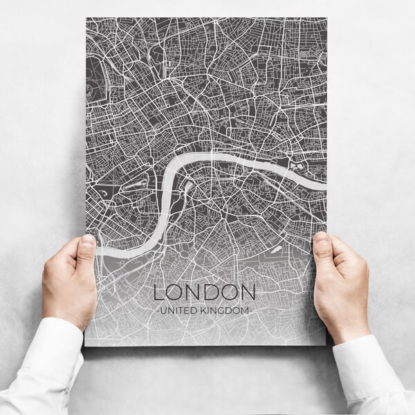 INSPIO-dibondový obraz - Obrazy na stenu - Map Of London