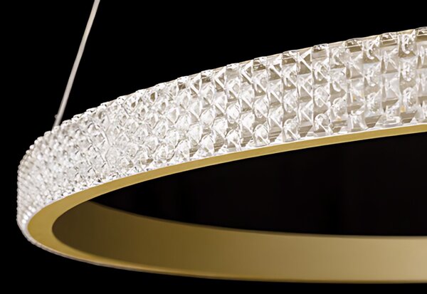 Toolight Toolight, LED závesné osvetlenie, 38W, 3000K, LHJ044-CP2, zlatá, OSW-60027