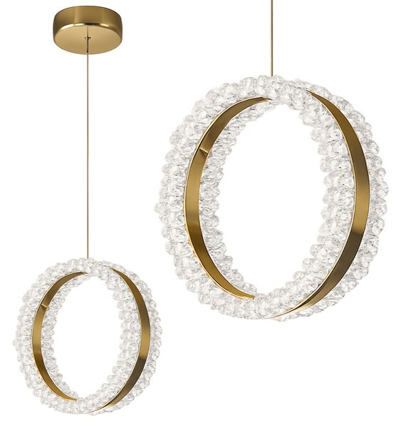 Toolight Toolight, závesné LED osvetlenie 20cm, 14W, 3000K, LHJ098-CP, zlatá, OSW-60043