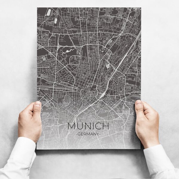 INSPIO-dibondový obraz - Obrazy na stenu - Map of Munich