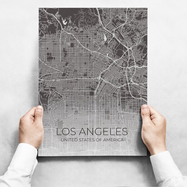 INSPIO-dibondový obraz - Obrazy na stenu - Map of Los Angeles