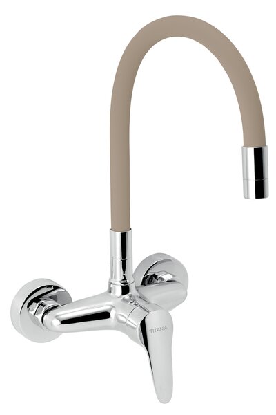 Novaservis Ferro Zumba, drezová batéria s elastickým ramenom 150mm, béžová-chrómová, 94480-0BE