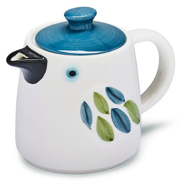 Modro-biela keramická kanvica na čaj Forest Birds – Cooksmart ®