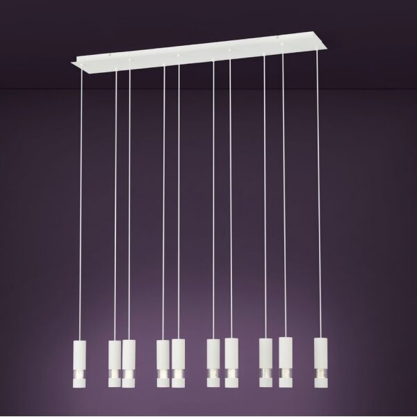 Eglo 39703 - LED Luster na lanku BERNABETA 10xGU10/5W/230V biela