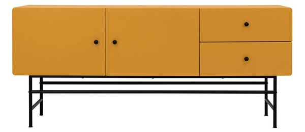 MUZZA Komoda tailok 157 x 72 cm horčicová