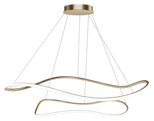 Toolight Toolight, závesná lampa 80cm, 61W, 3000K, LHJ017-CP2, zlatá, OSW-50007
