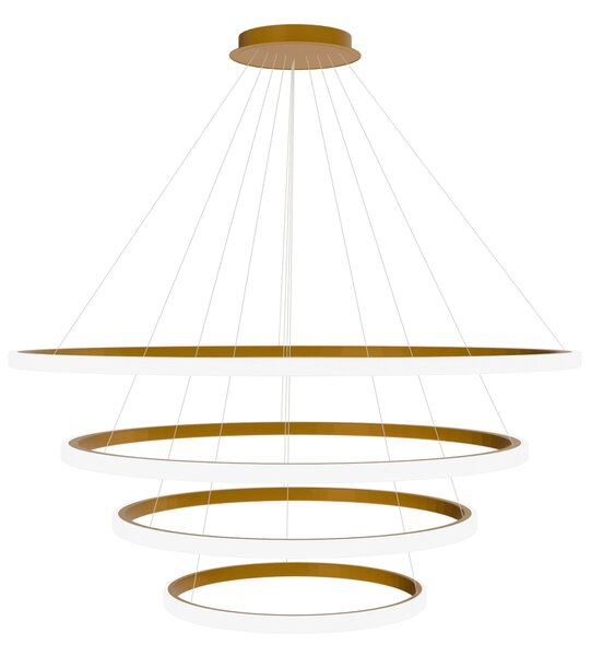 Toolight Toolight, závesné svietidlo 100cm, 60W, 3000K, LHJ010-CP4, zlatá matná, OSW-50003