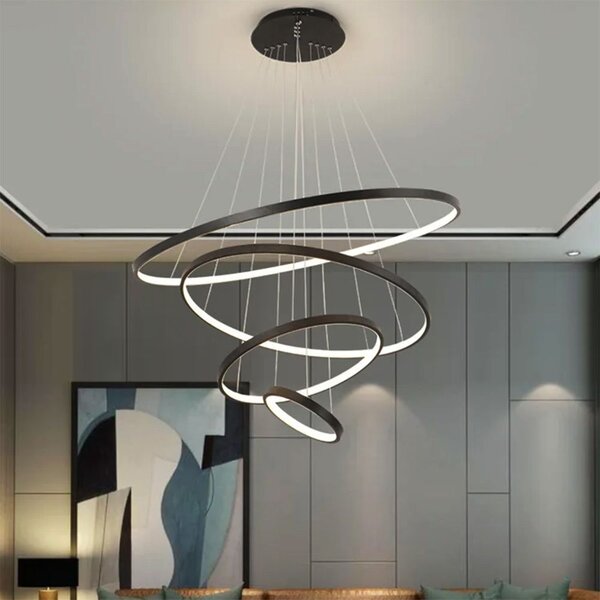Toolight Toolight, LED stropné svietidlo 20/40/60/80 cm, 82W, 3000K, LHJ014-CP4, čierna, OSW-50005