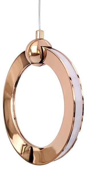 Toolight Toolight, LED závesné svietidlo 17x19cm, 10W, 3000K, LHJ101-1CP, ružové zlato, OSW-60046