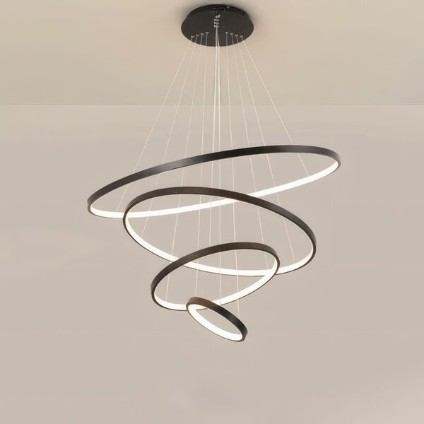 Toolight Toolight, LED stropné svietidlo 20/40/60/80 cm, 82W, 3000K, LHJ014-CP4, čierna, OSW-50005
