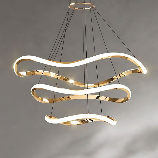 Toolight Toolight, stropné svietidlo 80cm, 24W, 3000K, LHJ018-CP3, zlatá, OSW-50008