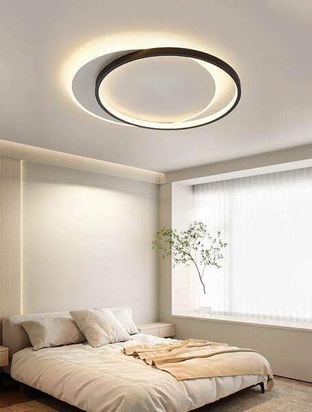Toolight Toolight, LED stropné svietidlo 40cm, LHJ076-C, čierna-biela, OSW-50035