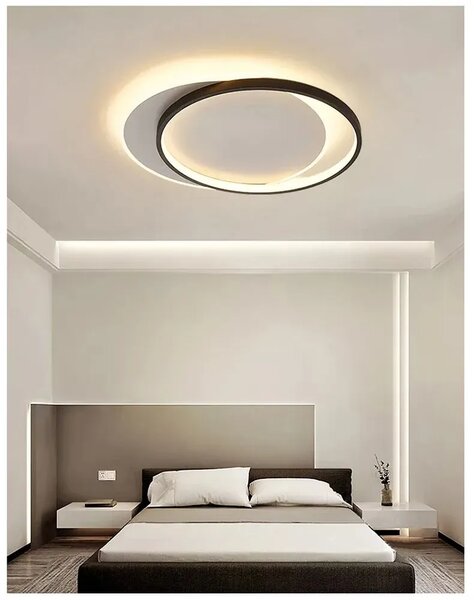 Toolight Toolight, LED stropné svietidlo 40cm, LHJ076-C, čierna-biela, OSW-50035