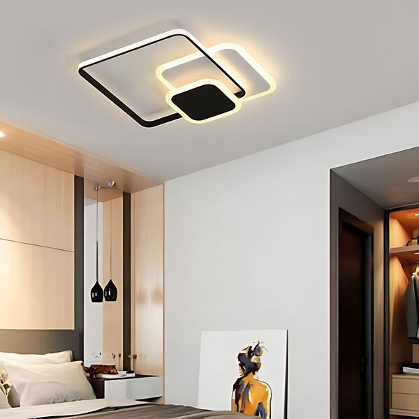 Toolight Toolight, LED stropné svietidlo 32W, 3000K, LHJ079-C, čierna-biela, OSW-50039