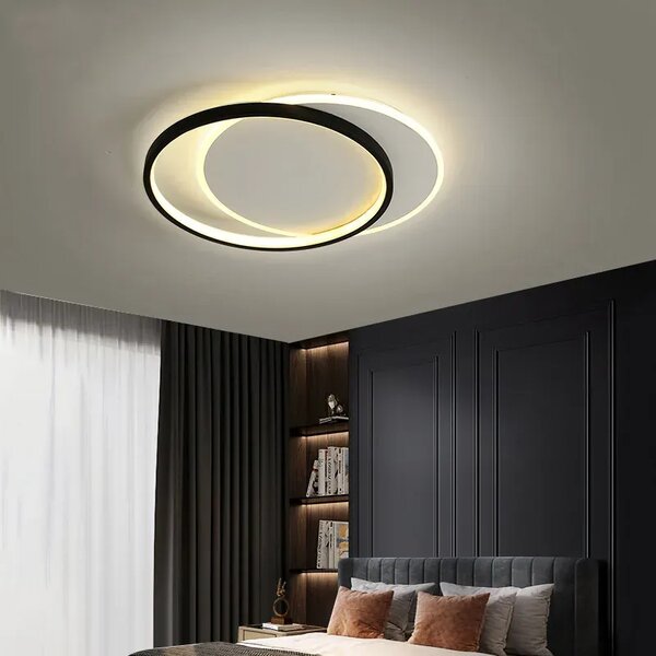 Toolight Toolight, LED stropné svietidlo 40cm, LHJ076-C, čierna-biela, OSW-50035