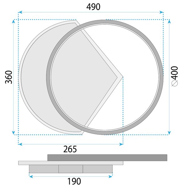Toolight Toolight, LED stropné svietidlo 40cm, 30W, 3000K LHJ078-C, zlatá, OSW-50038
