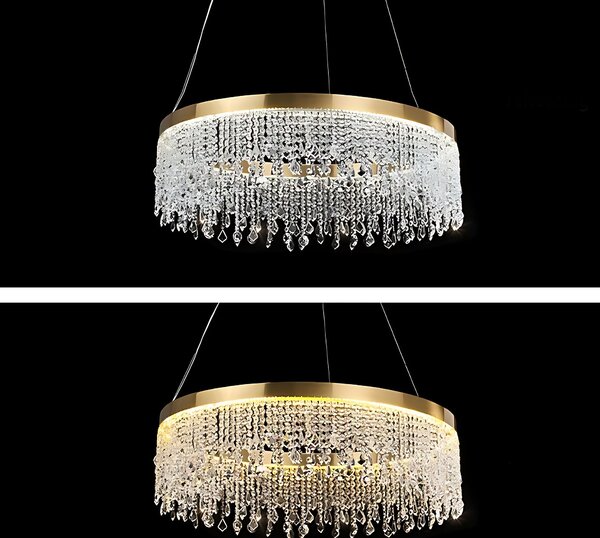 Toolight Toolight, LED závesné osvetlenie 40cm, 18W, 4000K, APP1730-1CP, zlatá, OSW-04341