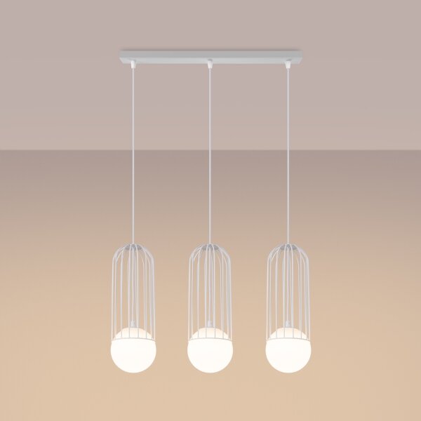 Sollux SL.1333 - Luster na lanku BRINA 3xG9/8W/230V biela