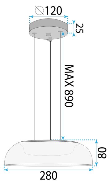Toolight Toolight, LED závesné svietidlo 28x28cm, 12W, 4000K, APP1691-1PC, zlatá lesklá, OSW-04334