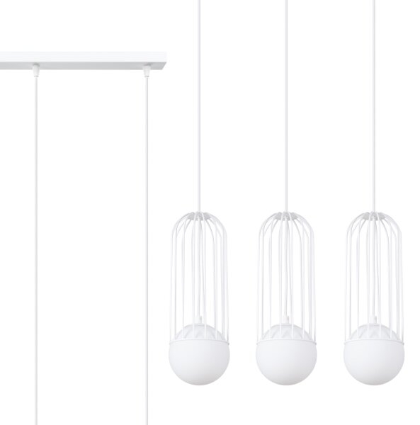 Sollux SL.1333 - Luster na lanku BRINA 3xG9/8W/230V biela