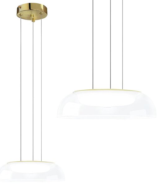 Toolight Toolight, LED závesné svietidlo 28x28cm, 12W, 4000K, APP1691-1PC, zlatá lesklá, OSW-04334
