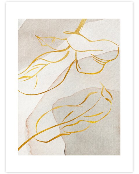 INSPIO-dibondový obraz - Obraz zlatožlté listy