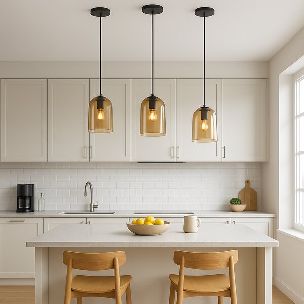 Toolight Amber, závesné svietidlo 1xE27 APP1704-1PC, hnedá-čierna, OSW-04335