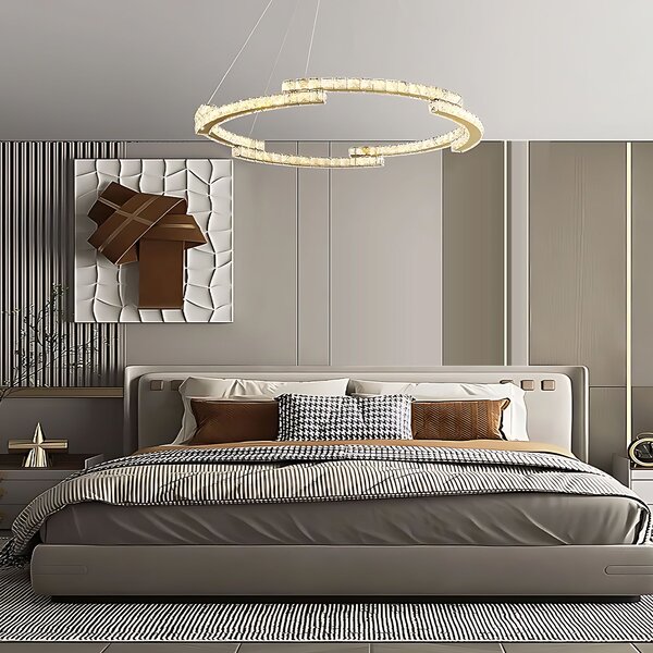 Toolight Toolight, LED závesné osvetlenie 60cm, 45W, 4000K, 2500lm, APP1771-CP, zlatá, OSW-04349