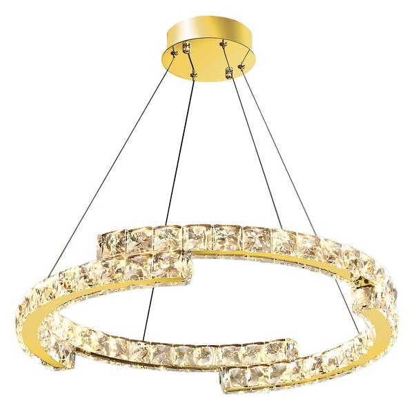 Toolight Toolight, LED závesné osvetlenie 60cm, 45W, 4000K, 2500lm, APP1771-CP, zlatá, OSW-04349