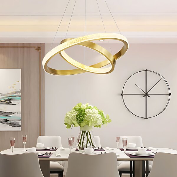 Toolight Toolight, LED stropné svietidlo 60cm, 55W, 3500lm + diaľkové ovládanie, APP1772-CP, zlatá matná, OSW-06351