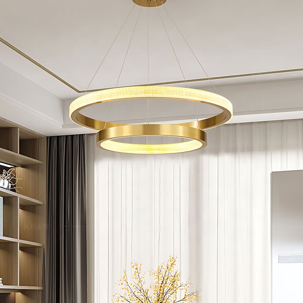 Toolight Toolight, LED stropné svietidlo 60cm, 55W, 3500lm + diaľkové ovládanie, APP1772-CP, zlatá matná, OSW-06351