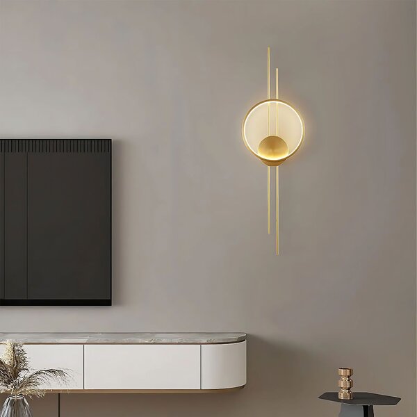 Toolight Toolight, LED nástenné svietidlo 10W, 4000K, 500lm, APP1781-W, zlatá matná, OSW-06352