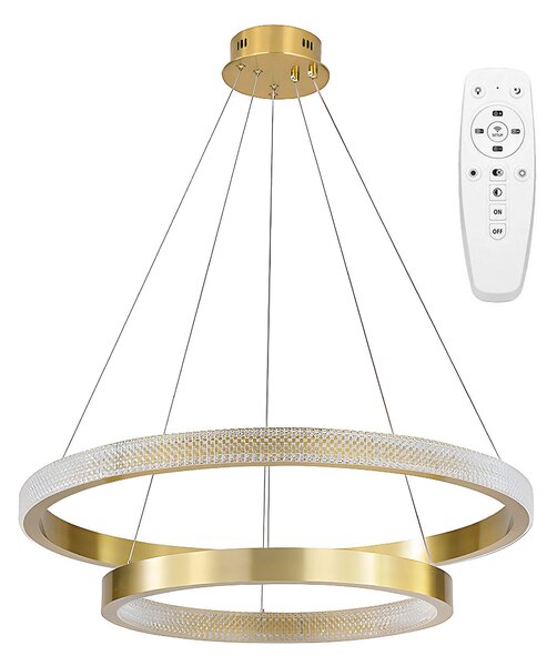 Toolight Toolight, LED stropné svietidlo 60cm, 55W, 3500lm + diaľkové ovládanie, APP1772-CP, zlatá matná, OSW-06351