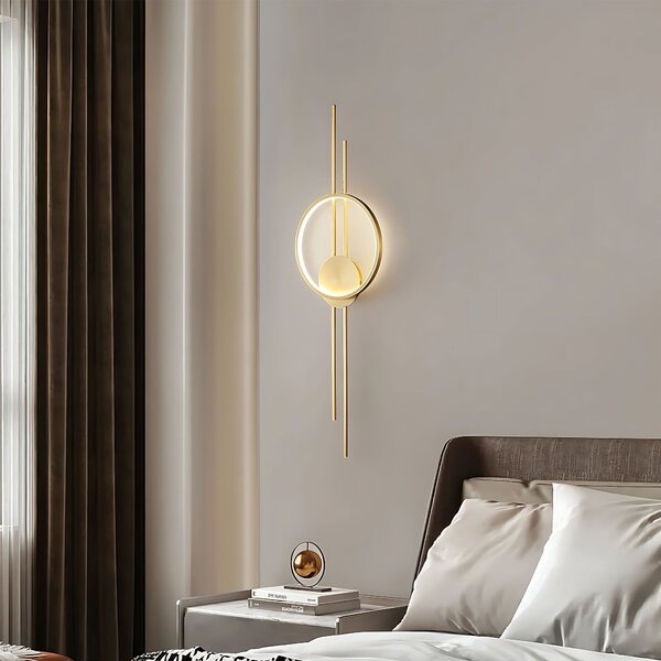 Toolight Toolight, LED nástenné svietidlo 10W, 4000K, 500lm, APP1781-W, zlatá matná, OSW-06352