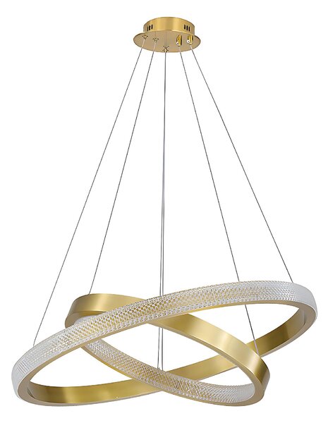 Toolight Toolight, LED stropné svietidlo 60cm, 55W, 3500lm + diaľkové ovládanie, APP1772-CP, zlatá matná, OSW-06351