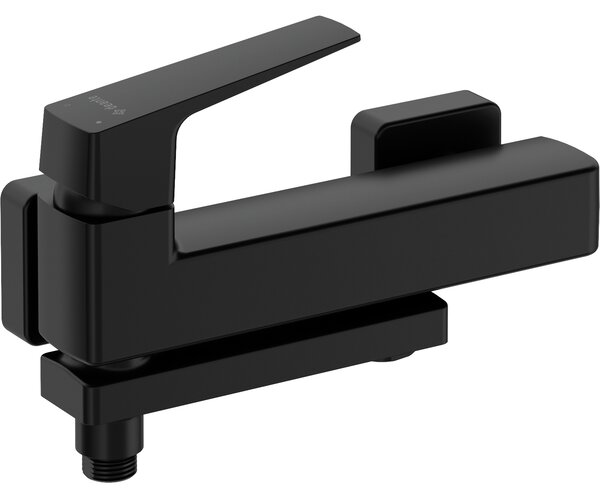 Deante Blur, nástenná vaňová batéria s otočným výtokom, 150 mm, čierna matná, DEA-BQL_N12M