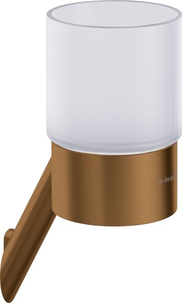 Deante Silia, nástenný kúpeľňový pohár, brúsený bronz, DEA-ADI_C911