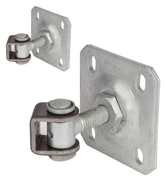 LOCINOX ® Záves M16 s platňou 100 x 100 mm, 90°, nastaviteľný 1D