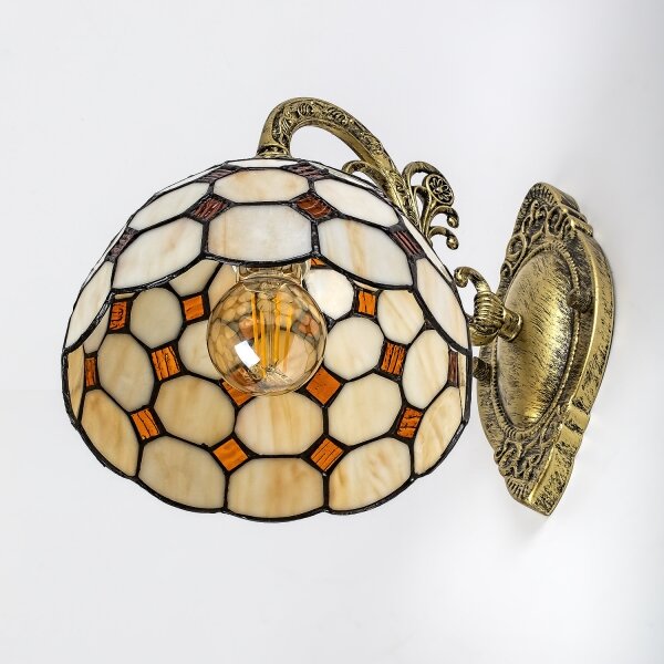 Brilagi - Tiffany vitrážová nástenná lampa DORAN 1xE27/40W/230V