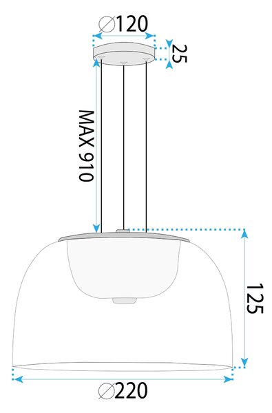 Toolight Toolight, LED závesné svietidlo 12W, 4000K, 1000lm, APP1690-1PC B, zlatá, OSW-04370