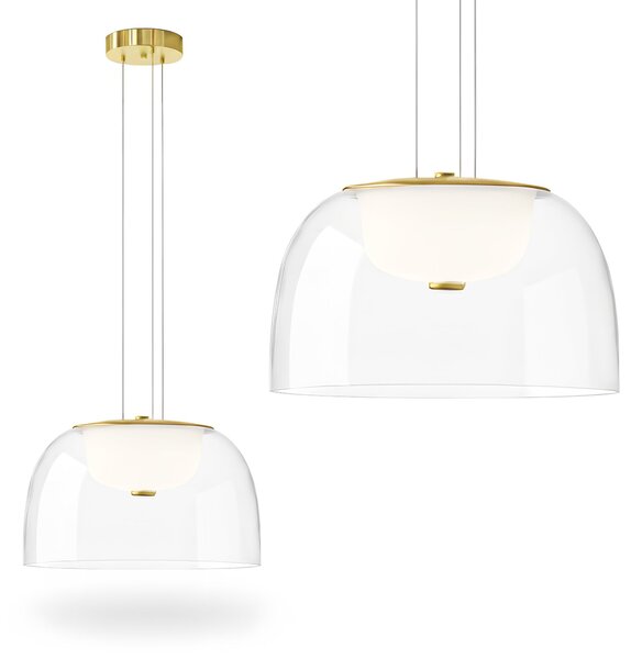 Toolight Toolight, LED závesné svietidlo 12W, 4000K, 1000lm, APP1690-1PC B, zlatá, OSW-04370