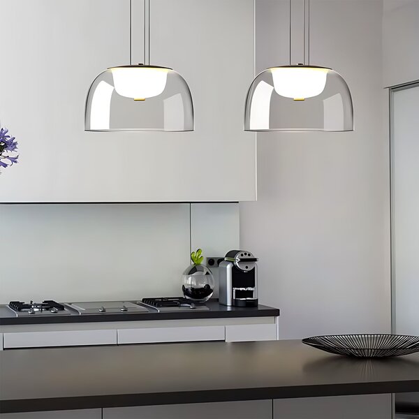 Toolight Toolight, LED závesné svietidlo 12W, 4000K, 1000lm, APP1690-1PC B, zlatá, OSW-04370