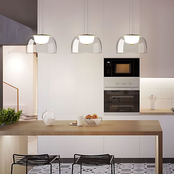 Toolight Toolight, LED závesné svietidlo 12W, 4000K, 1000lm, APP1690-1PC B, zlatá, OSW-04370
