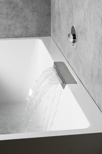 Polysan Polysan, CASCATA L MONOLITH obdĺžniková vaňa 180x80x60cm, kaskáda nerez, 73836ML.100