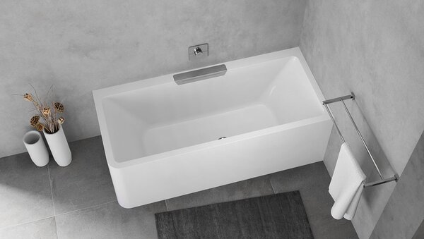 Polysan Polysan, CASCATA R MONOLITH obdĺžniková vaňa 180x80x60cm, kaskáda nerez, 73836MR.100