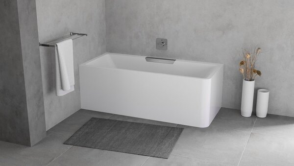 Polysan Polysan, CASCATA L MONOLITH obdĺžniková vaňa 180x80x60cm, kaskáda nerez, 73836ML.100
