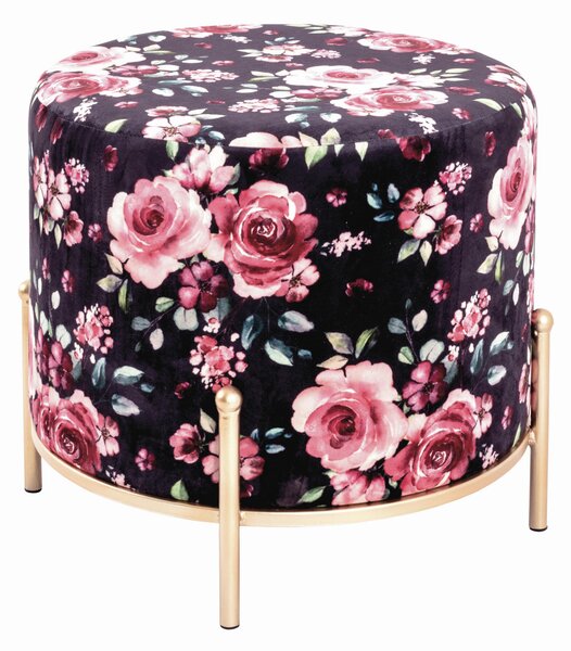 TABURETKA, kov, textil, kompozitné drevo, 40/40/40 cm Ambia Home - Kreslá